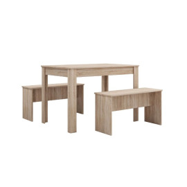 VCM ēdamistabas pusdienu galds ar 2 soliem “Esal XL”.