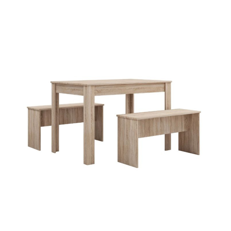 VCM ēdamistabas pusdienu galds ar 2 soliem “Esal XL”.