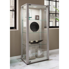 VCM stikla vitrīna “Kavisa M” 115x50x38cm silver.