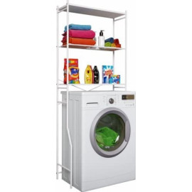 VCM metāla veļas mašīnas skapis/plaukts, balts.