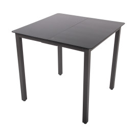 VCM dārza galds, alumīnija, 80x80, antracīts.
