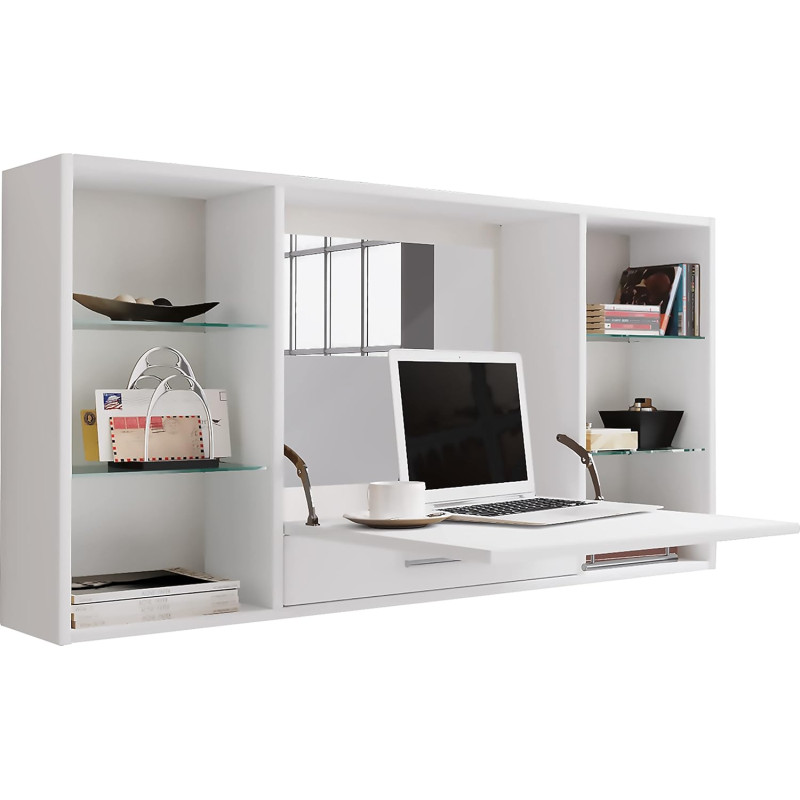  VCM sienas galdiņš ar izvelkamu virsmu.