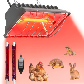 Vistu kūts sildītājs, 250 W ūdensizturīga infrasarkanā sildlampa.