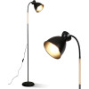 Melna, retro stila stāvlampa E27 ligzda, maks. 60 W.