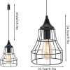 JHY DESIGN bateriju lampa ar metāla režģa korpusu – melna, ģeometriska dizaina.