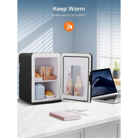 FOHERE 2-in-1 mini ledusskapis, 15 l.