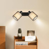 Doughelec griestu lampa ar 2 gaismas avotiem – melna, Retro/Vintage stilā, E14.