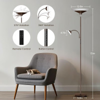 SIBRILLE LED stāvlampa ar tālvadības pulti – 182,9 cm.