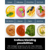 GDOR smoothie blenderis, 1200 W stikla blenderis ar 5 viedajām programmām.
