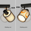 Doughelec griestu lampa ar 2 gaismas avotiem – melna, Retro/Vintage stilā, E14.