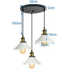 iDEGU 3 spuldžu piekaramā griestu lampa industriālā stilā. 