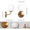 Generic sienas lampa ar stikla kupolu (G9 LED).