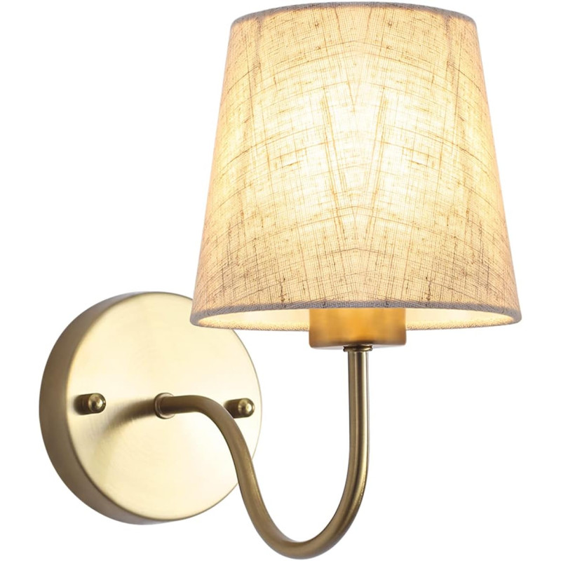 LASENCHOO zelta krāsas sienas lampa.