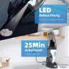 PowerClean 2400 rokas putekļsūcējs 9000 Pa ar uzlādes staciju un LED apgaismojumu.
