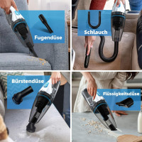 PowerClean 2400 rokas putekļsūcējs 9000 Pa ar uzlādes staciju un LED apgaismojumu.