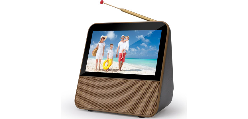 HassoKon portatīvais DVB-T2 digitālais mini televizors 1080P HD.