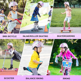 Regulējama skrituļdēļa un velosipēda ķivere bērniem.