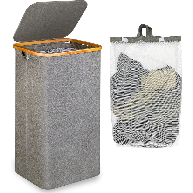 Efluky veļas grozs ar vāku.