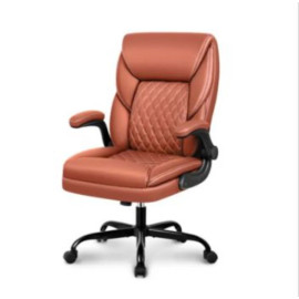 Brūns mākslīgās ādas biroja galda krēsls, DC8802.