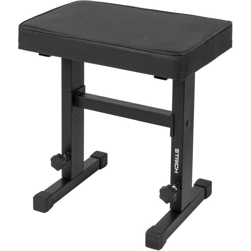 STRICH regulējams klavieru sols SPB-M50 (PU āda), melns.