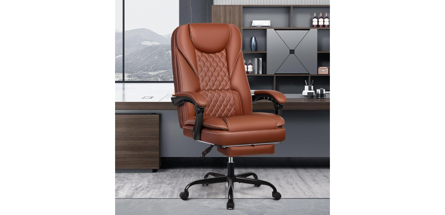 DoChair ergonomisks mākslīgās ādas biroja krēsls.