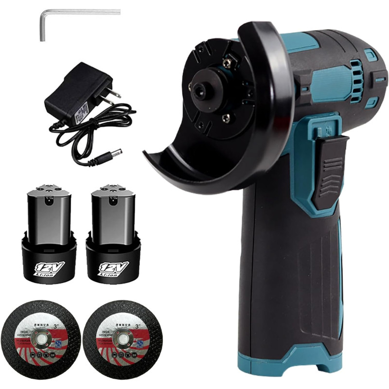 12 V bezvadu leņķa slīpmašīna.