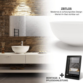 VMbathrooms Premium apaļa izlietne Lotus efekta.