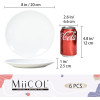 Miicol šķīvju komplekts, 20 cm, 6 gab., balti.