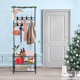 Innotic drēbju pakaramais ar apavu plauktu.