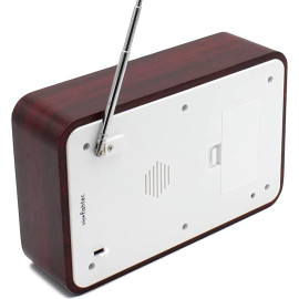 FISHTEC ® Woodstock radio ar modinātājpulksteni.