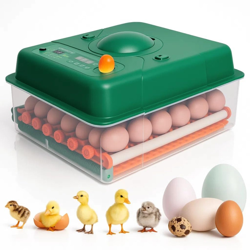  “Heninhill” inkubators 36 vistu olām ar automātisko olu grozītāju un mitruma monitoru.