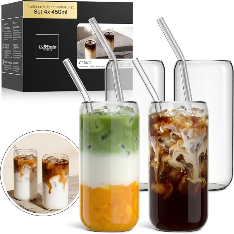 ElbFuchs Latte Macchiato glāžu komplekts – 4 gab., 450 ml.