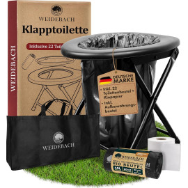 Weidebach® izturīga, viegla kempinga tualete.