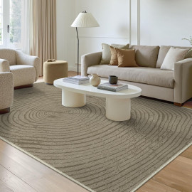 GENIMO mazgājams paklājs ar koku gadskārtu rakstu.