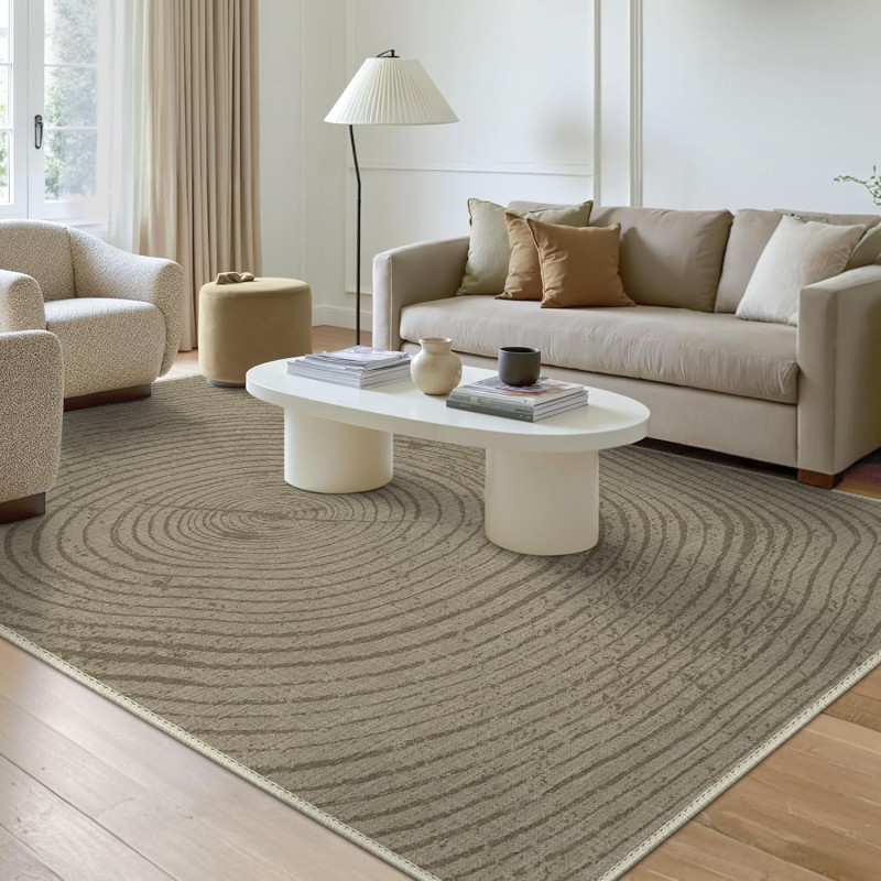 GENIMO mazgājams paklājs ar koku gadskārtu rakstu.