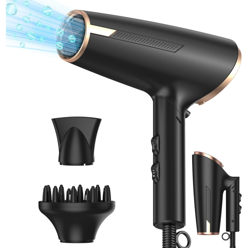 Salokāms ceļojumu matu fēns ar difuzoru.