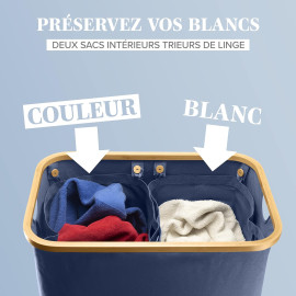 LONBET 150L veļas grozs ar 2 nodalījumiem.