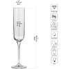 “Krosno” 6 gb. šampanieša glāžu komplekts.