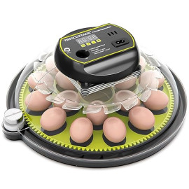 18 vistu olu inkubators ar automātisku olu apgriešanu, olu LED lampu un termometru – TRIOCOTTAGE.