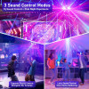 Disko gaisma ar divām disko bumbiņām, disko gaismas ballītēm, skaņas aktivizētas ballīšu gaismas, RGB stroboskopiska skatuves efekta gaisma DJ KTV kluba [F enerģijas klase].