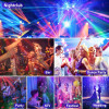 Disko gaisma ar divām disko bumbiņām, disko gaismas ballītēm, skaņas aktivizētas ballīšu gaismas, RGB stroboskopiska skatuves efekta gaisma DJ KTV kluba [F enerģijas klase].