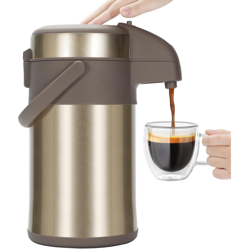 Termoss “Olerd”, 3 L nerūsējošā tērauda termoss karstajiem dzērieniem ar dozatoru.
