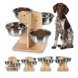 JUJOYBD paaugstinātu suņu bļodu statīvs, 4 augstumi.