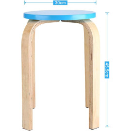 “Ejoyous” apaļš neslīdošs koka krēsls/taburete.