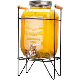 Hiziwimi 4L stikla dzērienu dozators ar vāku.