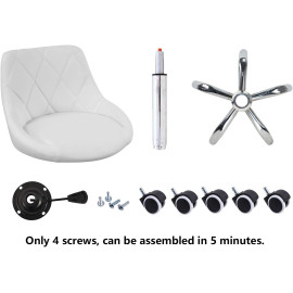 KKTONER PU ādas augstumā regulējams, grozāms, moderns darba krēsls.