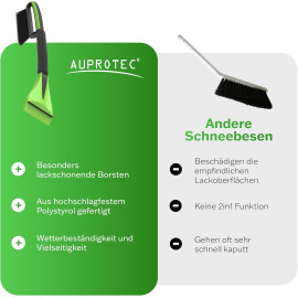 AUPROTEC ASE 1 automašīnas sniega birste ar ledus skrāpi zaļa.