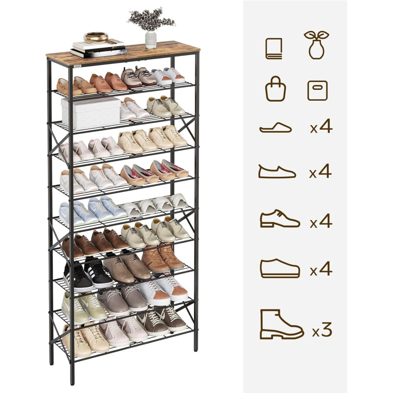 “YATINEY” augsts,10 līmeņu apavu plaukts.