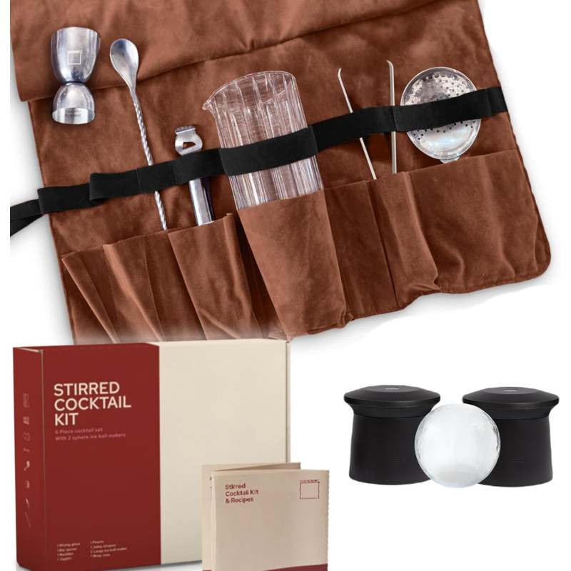 8 daļīgs kokteiļu pagatavošanas komplekts. 