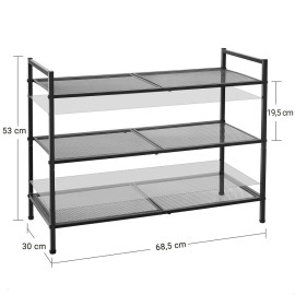 SONGMICS apavu plaukts ar 3 plauktiem.